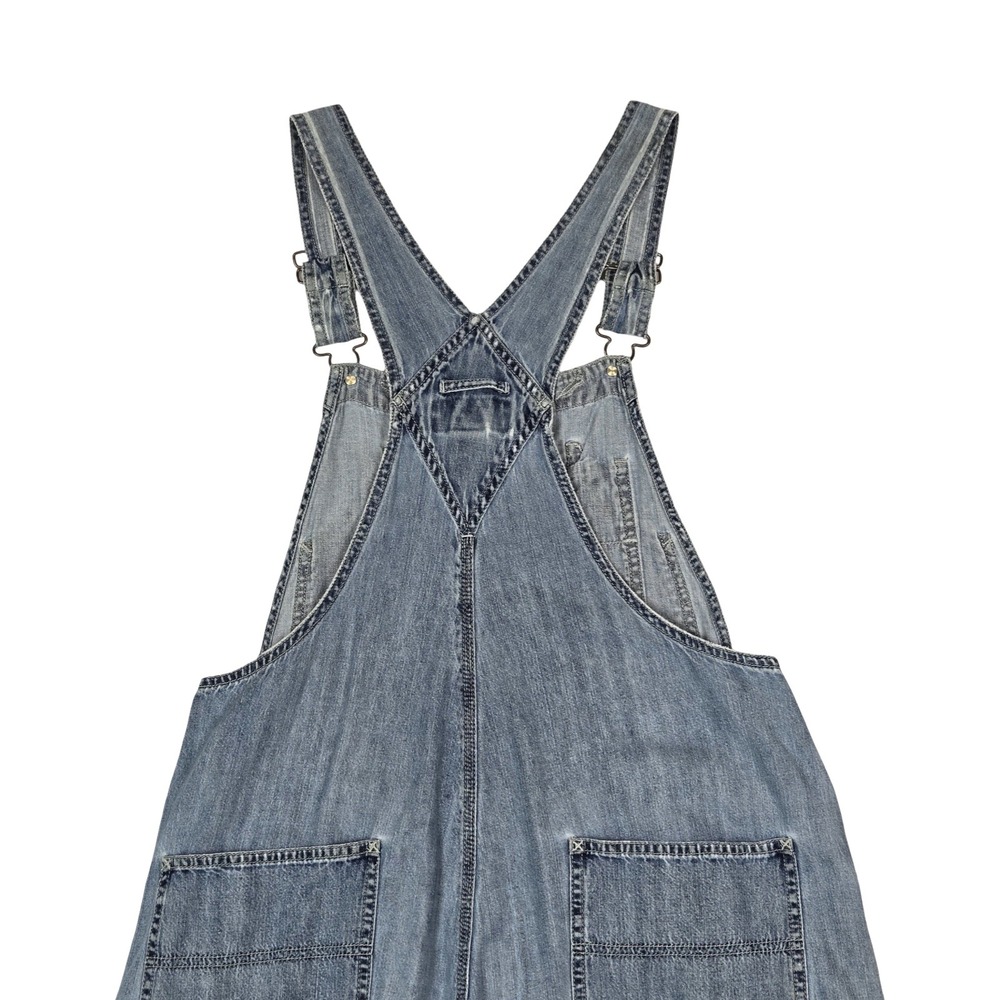 VTG Y2K Old Navy Blue Jeans Denim Overalls Light Wash Baggy Oversize Grunge - Picture 6 of 9
